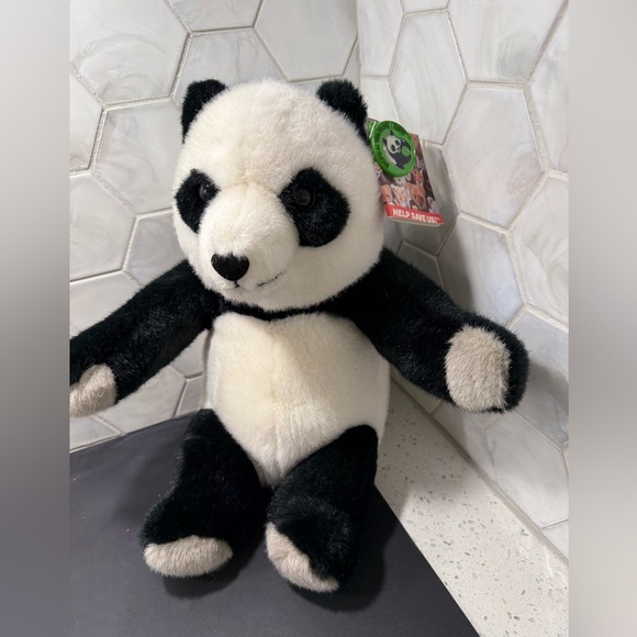 Panda Plush Stuffed Animal Busch Gardens VINTAGE World Wildlife Fund 1999 - Picture 3 of 8